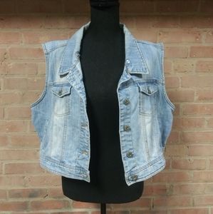 R F Premium | Distressed Jean Vest